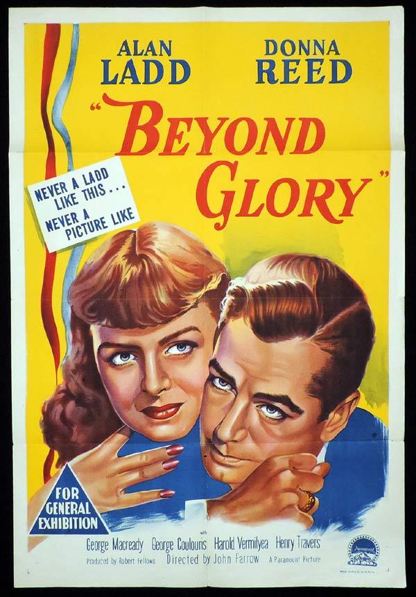 BEYOND GLORY One sheet Movie Poster Alan Ladd
