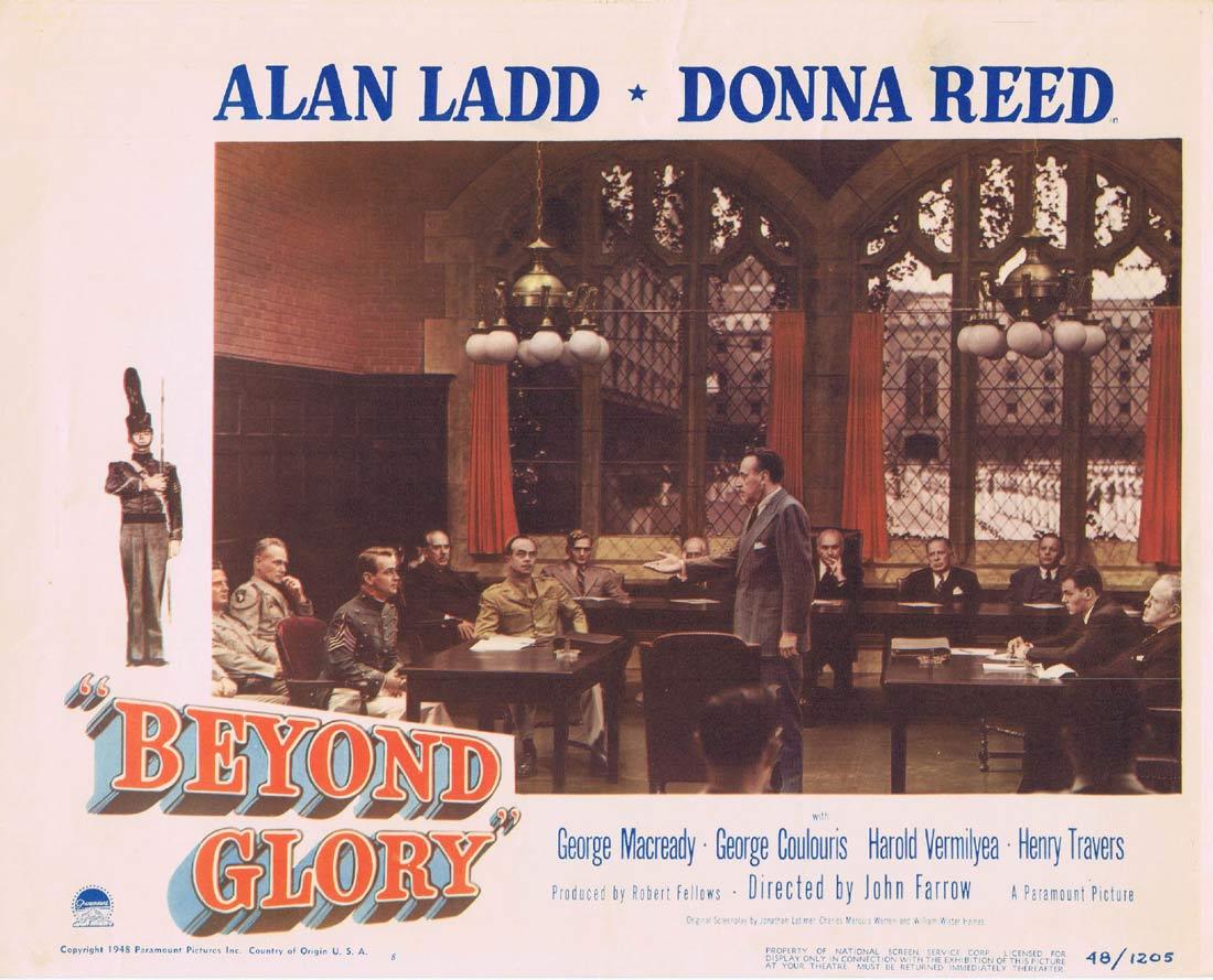 BEYOND GLORY Lobby Card Donna Reed Alan Ladd