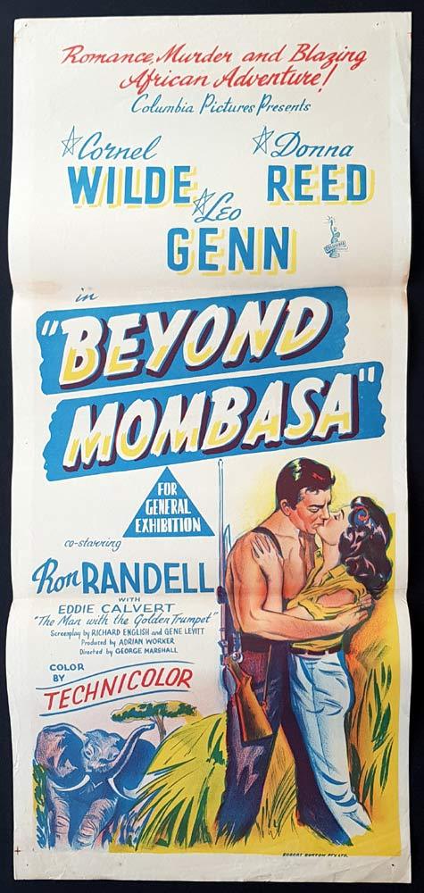 BEYOND MOMBASA Original Daybill Movie Poster Cornel Wilde
