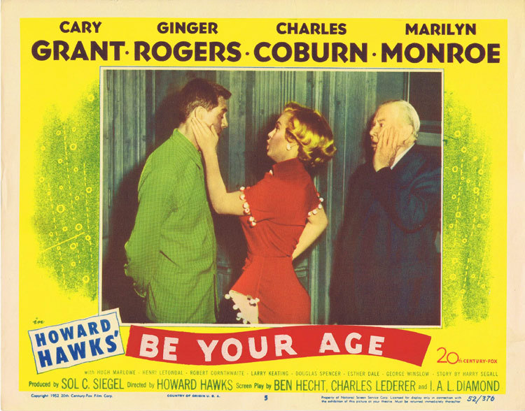BE YOUR AGE aka MONKEY BUSINESS Marilyn Monroe Original Lobby Card 5