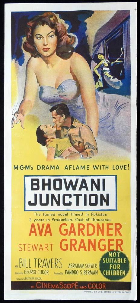 BHOWANI JUNCTION Original Daybill Movie Poster Ava Gardner Stewart Granger