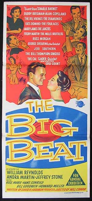 THE BIG BEAT Original Daybill Movie poster Jazz Fats Domino