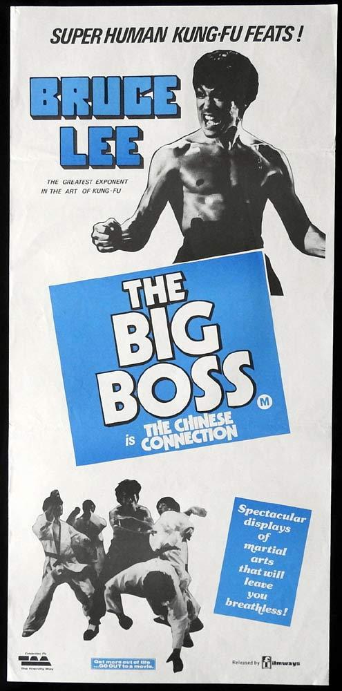 THE BIG BOSS CHINESE CONNECTION Original Daybill Movie Poster Bruce Lee Kung Fu Martial Arts