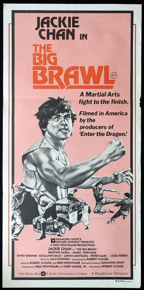 THE BIG BRAWL Original Daybill Movie Poster Jackie Chan José Ferrer Kung Fu