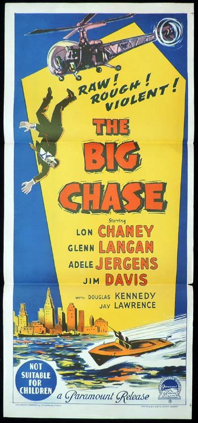 THE BIG CHASE Daybill Movie Poster Richardson Studio