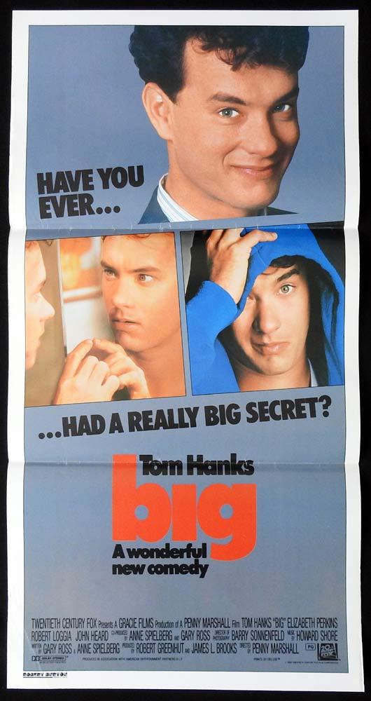 BIG Original Daybill Movie poster Tom Hanks Elizabeth Perkins