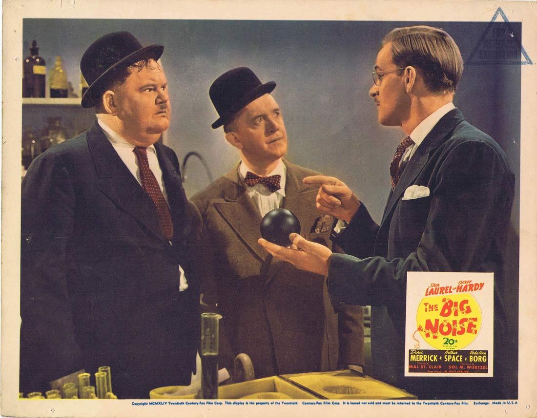 THE BIG NOISE 1944 Lobby Card 2 Laurel and Hardy