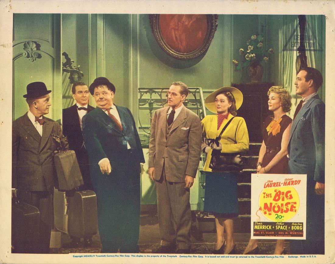 THE BIG NOISE 1944 Lobby Card 4 Laurel and Hardy