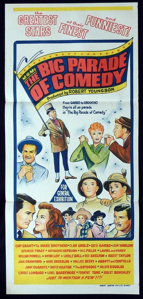 THE BIG PARADE OF COMEDY Original Daybill Movie Poster Laurel and Hardy