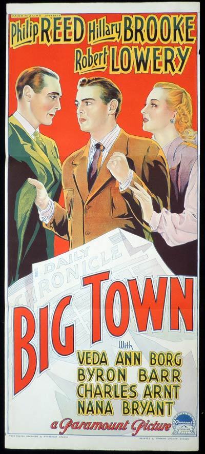 BIG TOWN Daybill Movie Poster Richardson Studio