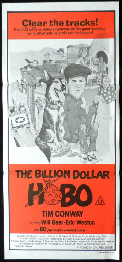 BILLION DOLLAR HOBO Original Daybill Movie poster Tim Conway Will Geer