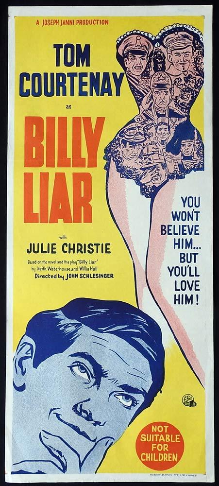 BILLY LIAR Original Daybill Movie Poster Tom Courtenay Julie Christie