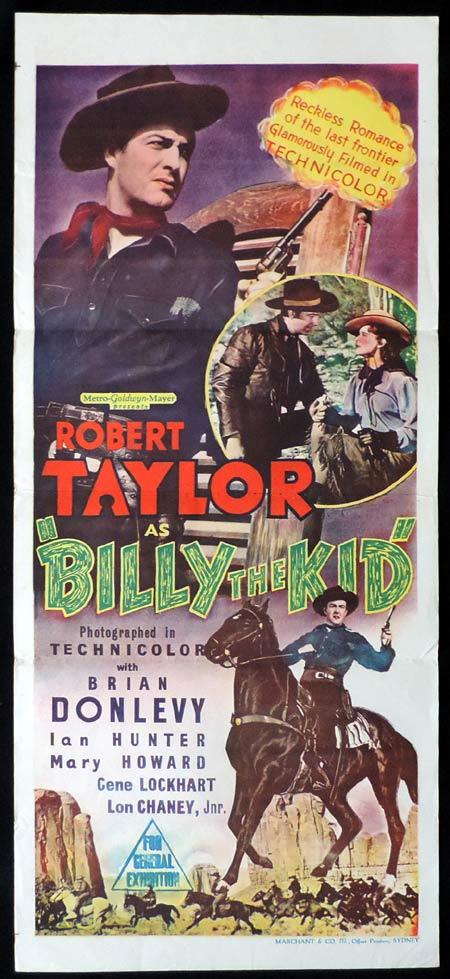 BILLY THE KID Original Daybill Movie Poster Robert Taylor Marchant Graphics