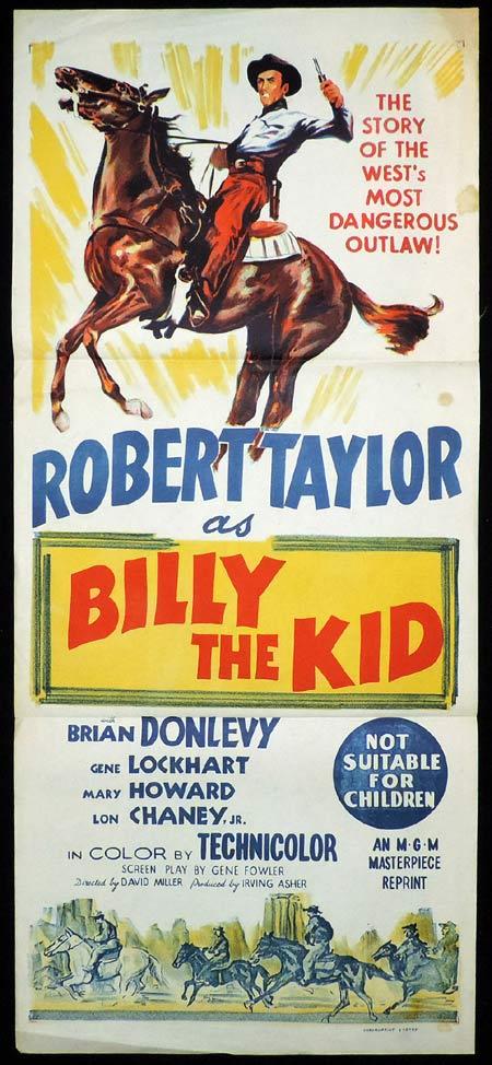 BILLY THE KID Original 50sr Daybill Movie Poster Robert Taylor