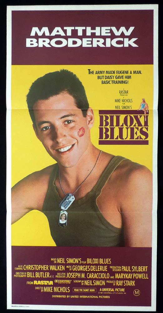 BILOXI BLUES Daybill Movie Poster Matthew Broderick Christopher Walken