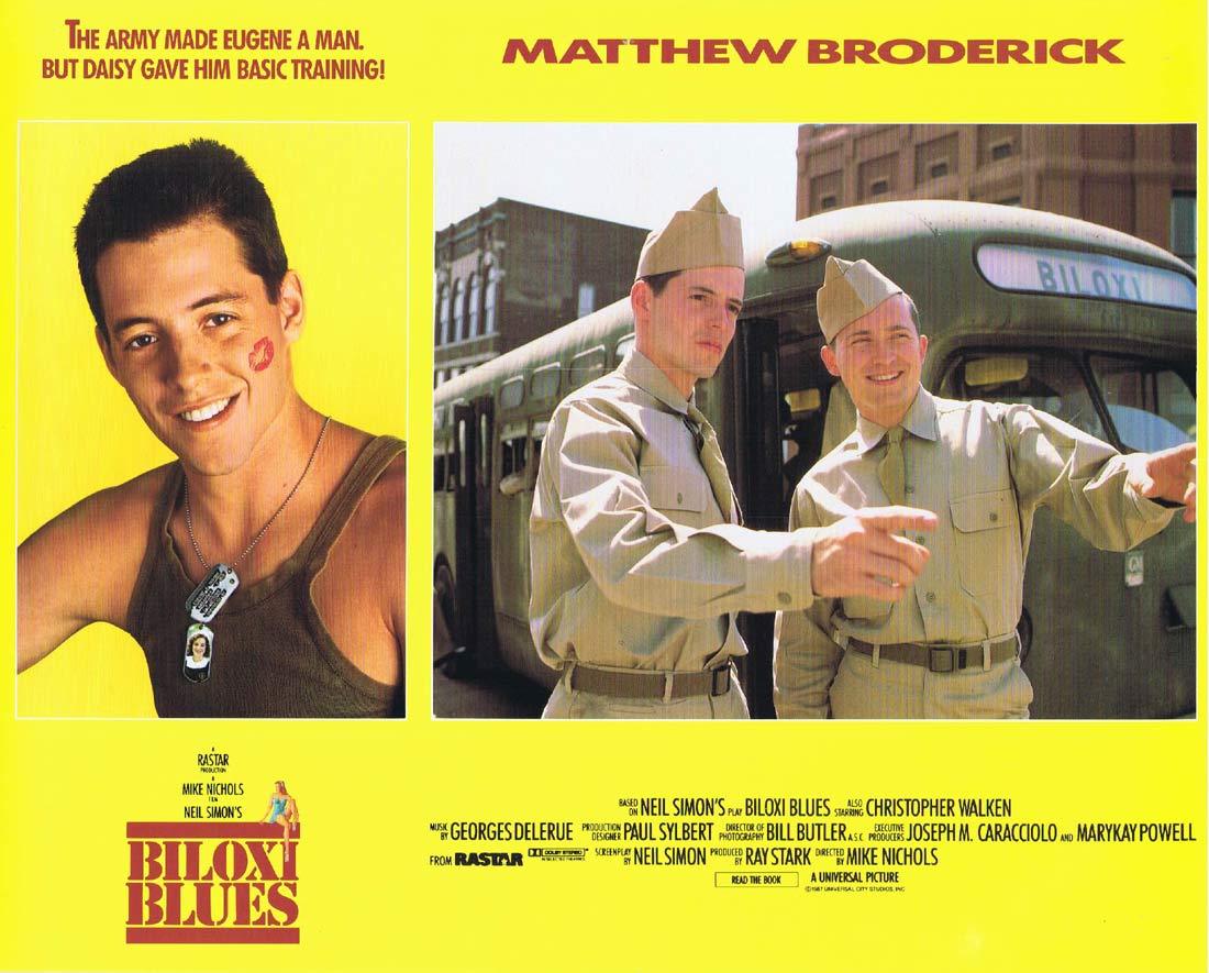 BILOXI BLUES Original Lobby Card 1 Matthew Broderick Christopher Walken