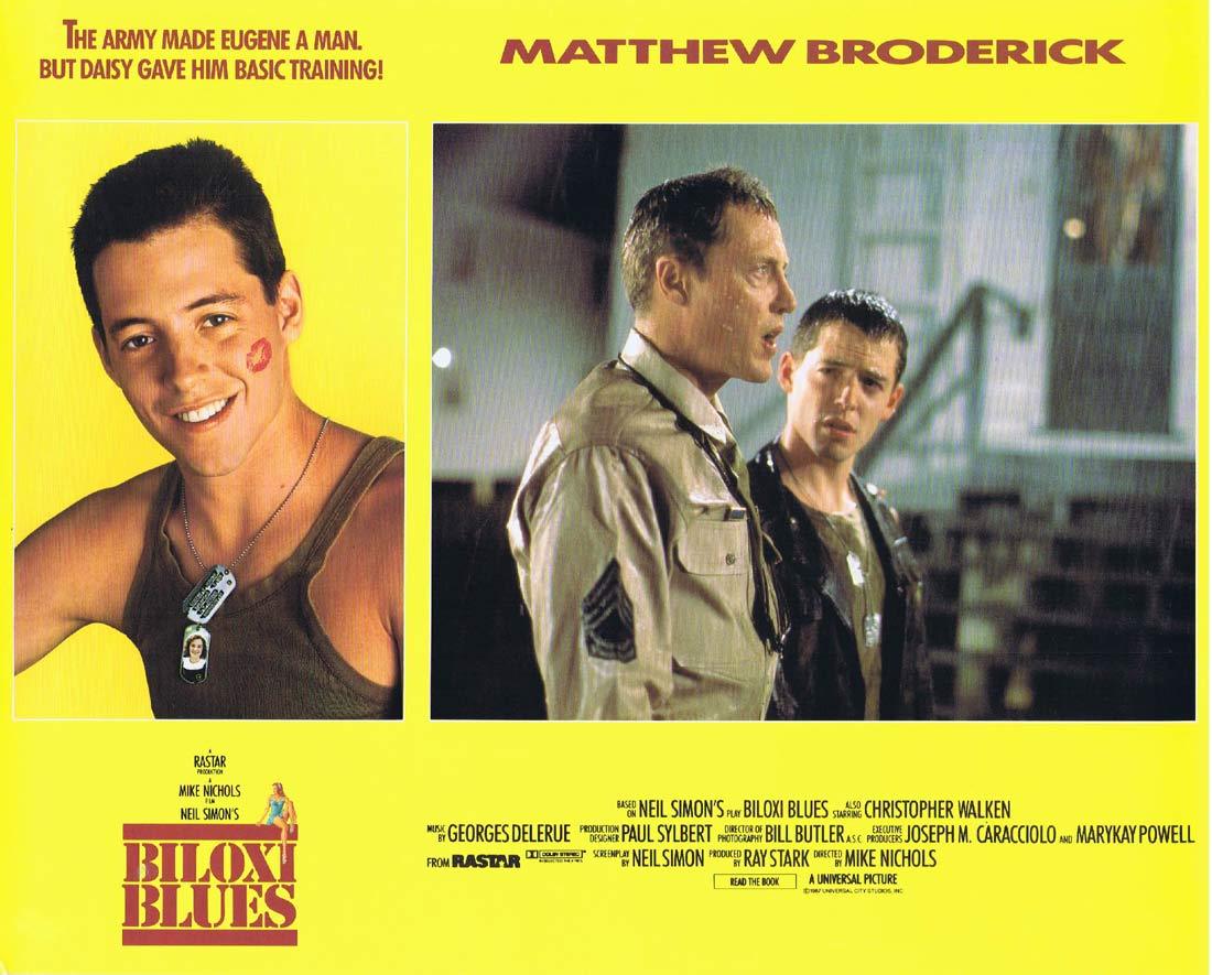 BILOXI BLUES Original Lobby Card 2 Matthew Broderick Christopher Walken