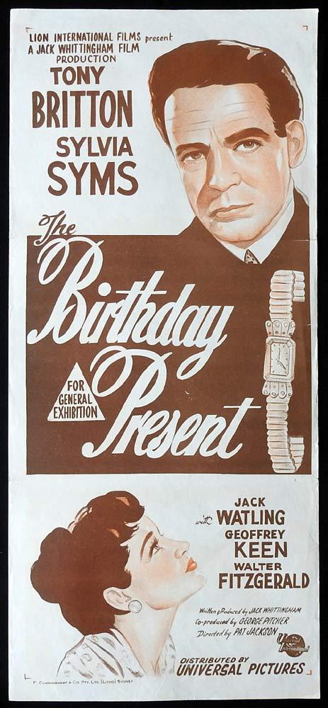 THE BIRTHDAY PRESENT Original Daybill Movie Poster Tony Britton Sylvia Syms