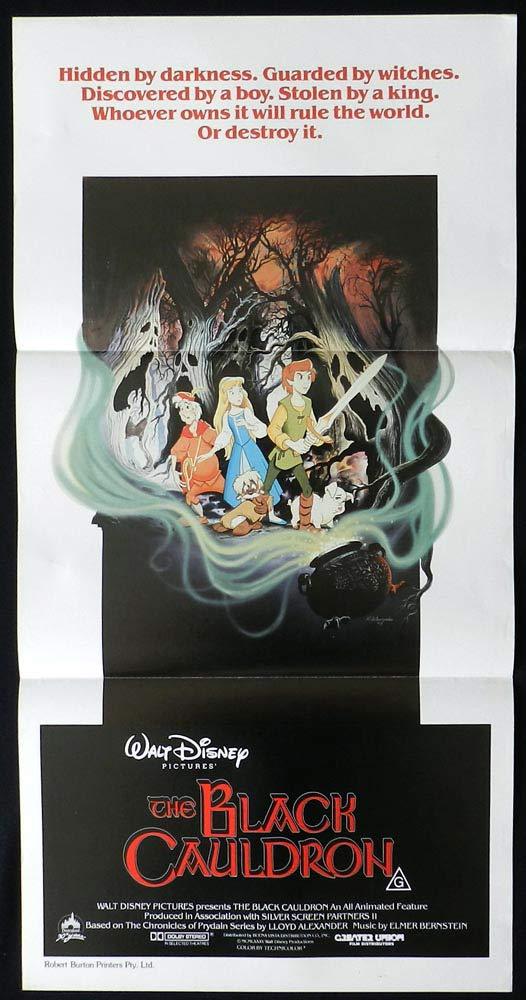 THE BLACK CAULDRON Original Daybill Movie poster Grant Bardsley Freddie Jones Disney Classic