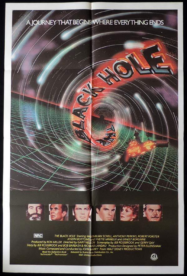 THE BLACK HOLE One Sheet Movie Poster Anthony Perkins Ernest Borgnine
