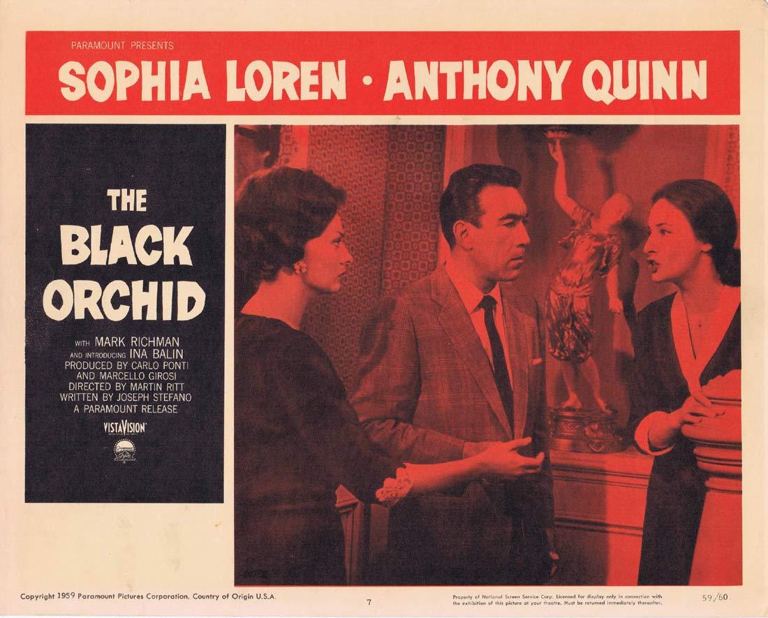 BLACK ORCHID Original Lobby Card 7 Sophia Loren Anthony Quinn