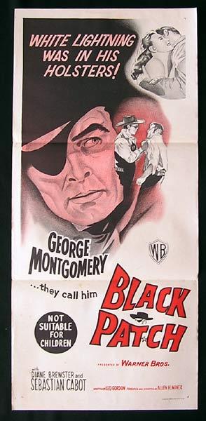 BLACK PATCH Original Daybill Movie Poster George Montgomery Sebastian Cabot