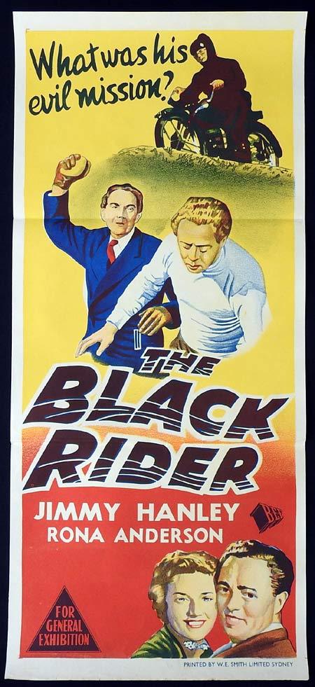 THE BLACK RIDER Daybill Movie Poster MOTORCYCLE BIKER Jimmy Hanley