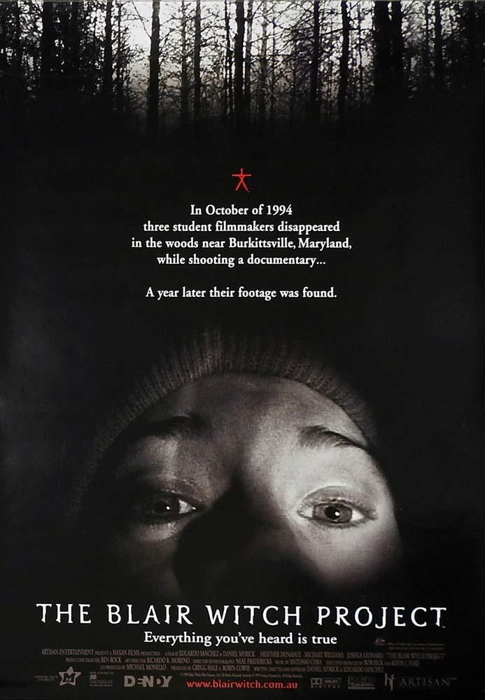 THE BLAIR WITCH PROJECT Original One sheet Movie Poster Heather Donahue Horror A