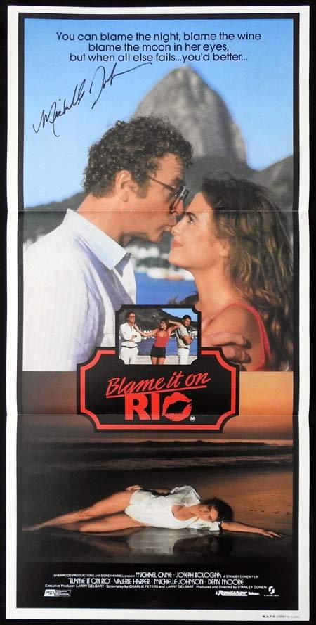 BLAME IT ON RIO Original Daybill Movie Poster Autographed by Michelle Johnson