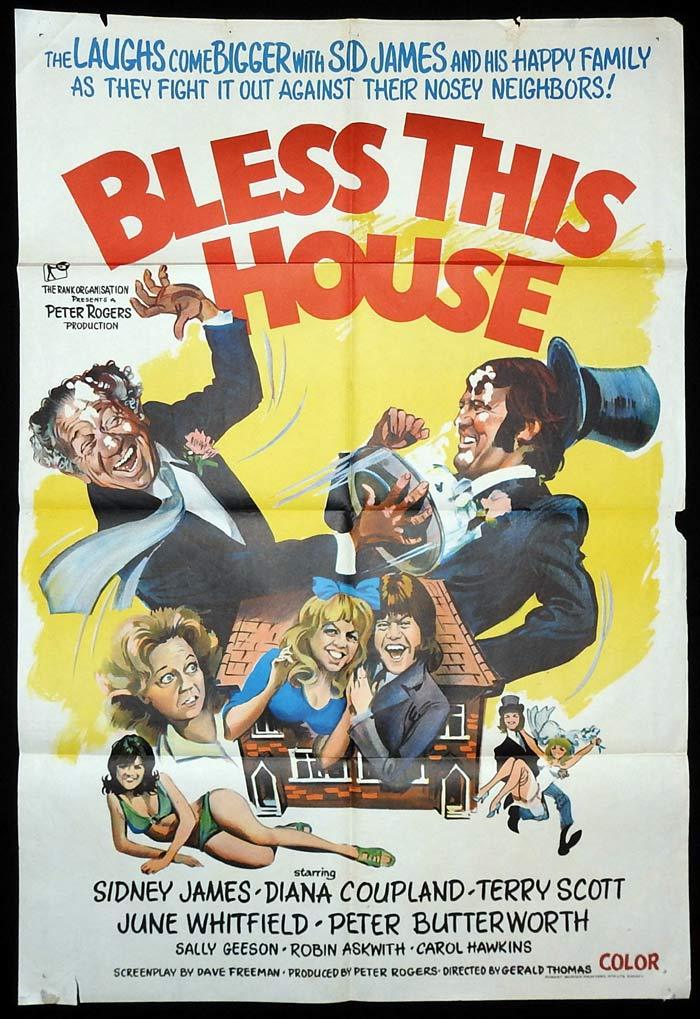 BLESS THIS HOUSE Original One sheet Movie poster Sid James Diana Coupland