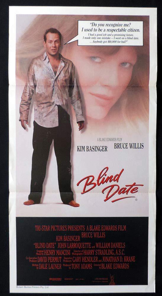 BLIND DATE Original Daybill Movie poster Kim Basinger Bruce Willis Blake Edwards