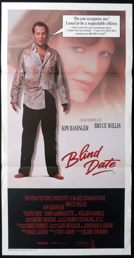 BLIND DATE Original Daybill Movie Poster Kim Basinger Bruce Willis