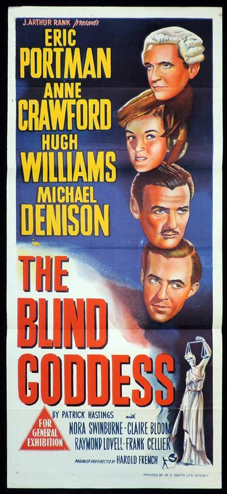 THE BLIND GODDESS Original Daybill Movie Poster Eric Portman Film Noir