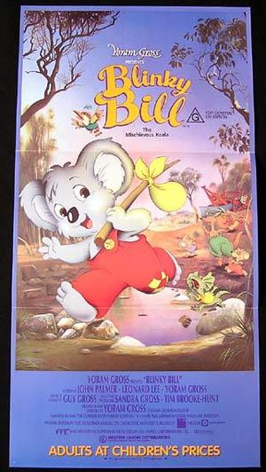 BLINKY BILL Original Daybill Movie Poster Mischievous Koala