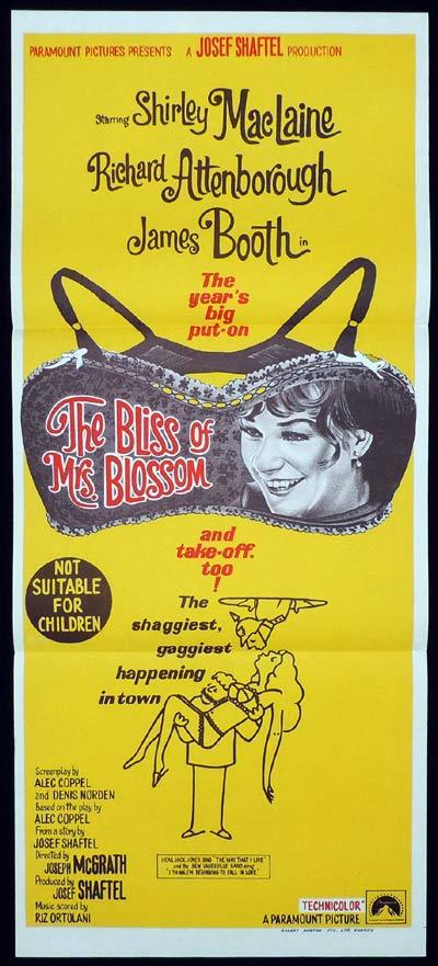THE BLISS OF MRS BLOSSOM Daybill Movie Poster Shirley MacLaine