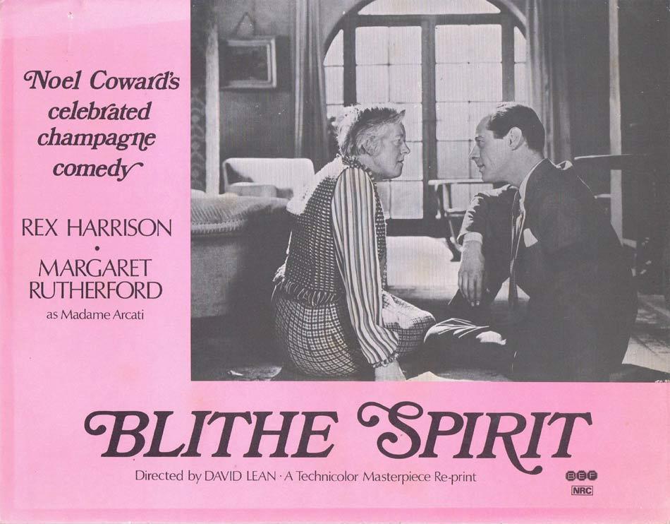 BLITHE SPIRIT Lobby Card 1 Rex Harrison Noel Coward Margaret Rutherford 1960sr