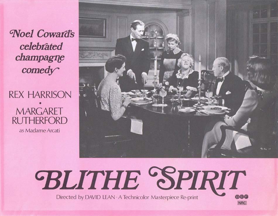 BLITHE SPIRIT Lobby Card 2 Rex Harrison Noel Coward Margaret Rutherford 1960s