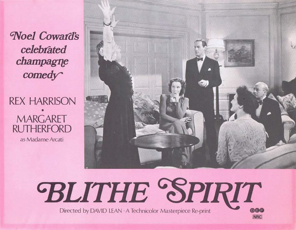 BLITHE SPIRIT Lobby Card 4 Rex Harrison Noel Coward Margaret Rutherford 1960s