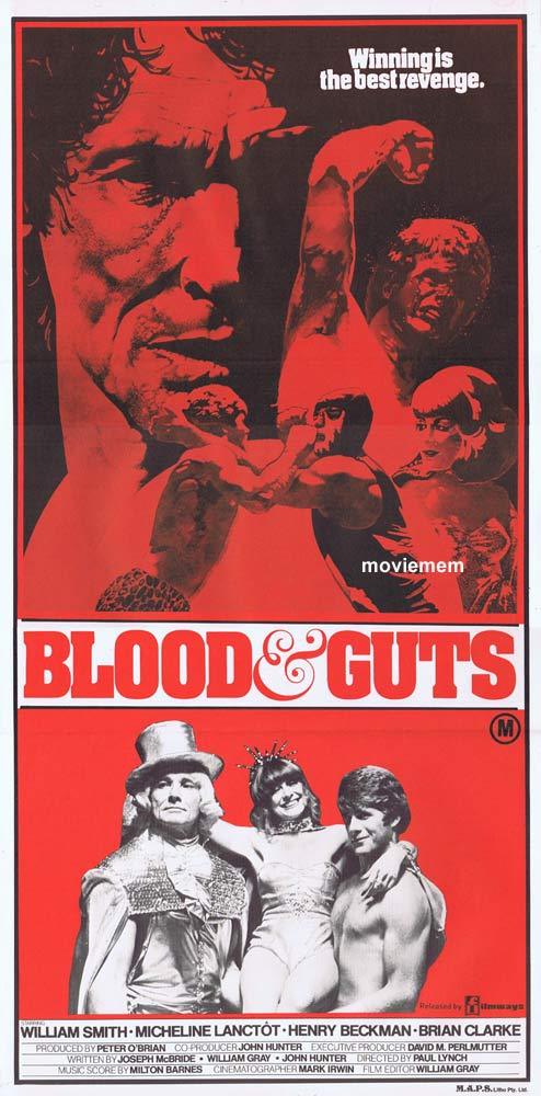 BLOOD AND GUTS Original daybill Movie Poster WRESTLING William Smith