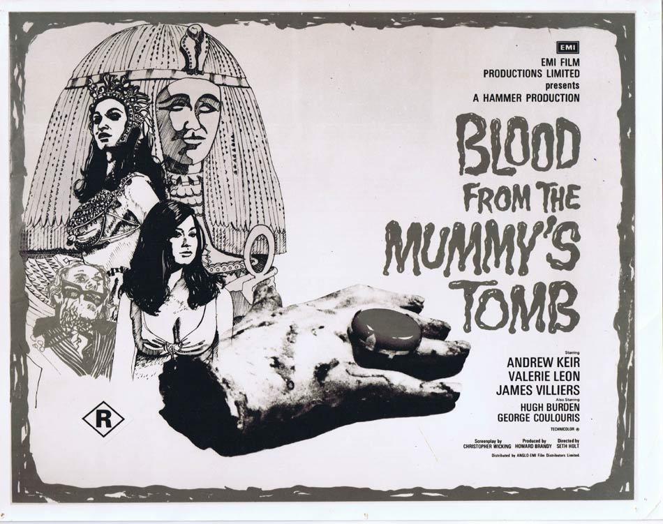 BLOOD FROM THE MUMMY’S TOMB Title Lobby Card Valerie Leon Hammer Horror