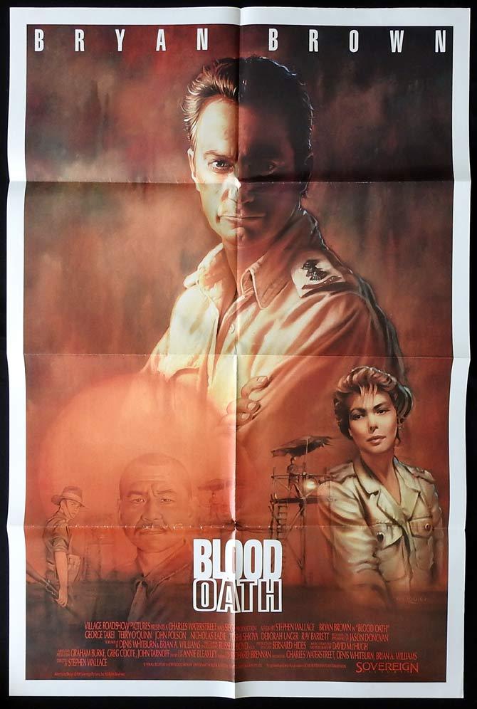 BLOOD OATH US One Sheet Movie Poster Bryan Brown