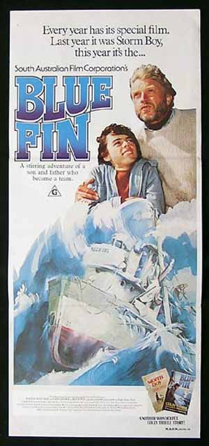 BLUE FIN 1978 Hardy Kruger Greg Rowe AUSTRALIAN FILM Daybill Movie poster