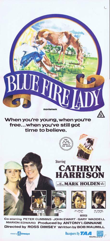 BLUE FIRE LADY Original Daybill Movie Poster Mark Holden