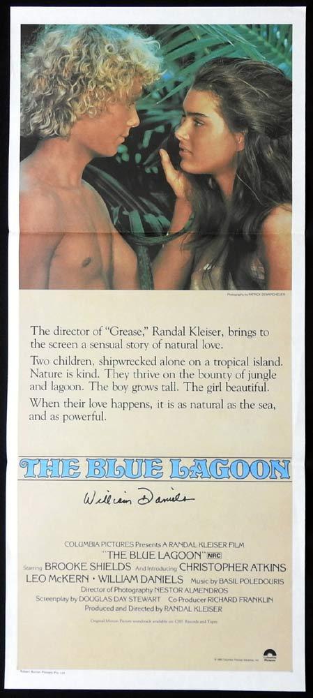 THE BLUE LAGOON Original Daybill Movie Poster WILLIAM DANIELS Autograph