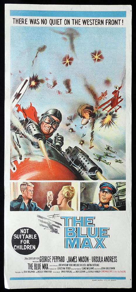 THE BLUE MAX Original Daybill Movie Poster George Peppard