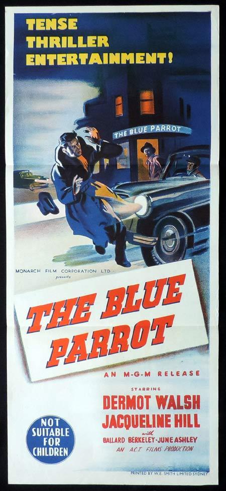 THE BLUE PARROTT Original Daybill Movie Poster Dermot Walsh Film Noir