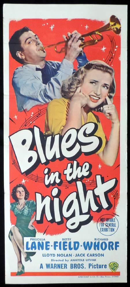 BLUES IN THE NIGHT Original Daybill Movie Poster Priscilla Lane Marchant Graphics