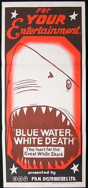 BLUE WATER WHITE DEATH Australian 70sr daybill movie poster