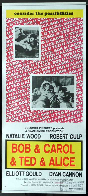 BOB AND CAROL AND TED AND ALICE daybill Movie poster Natalie Wood