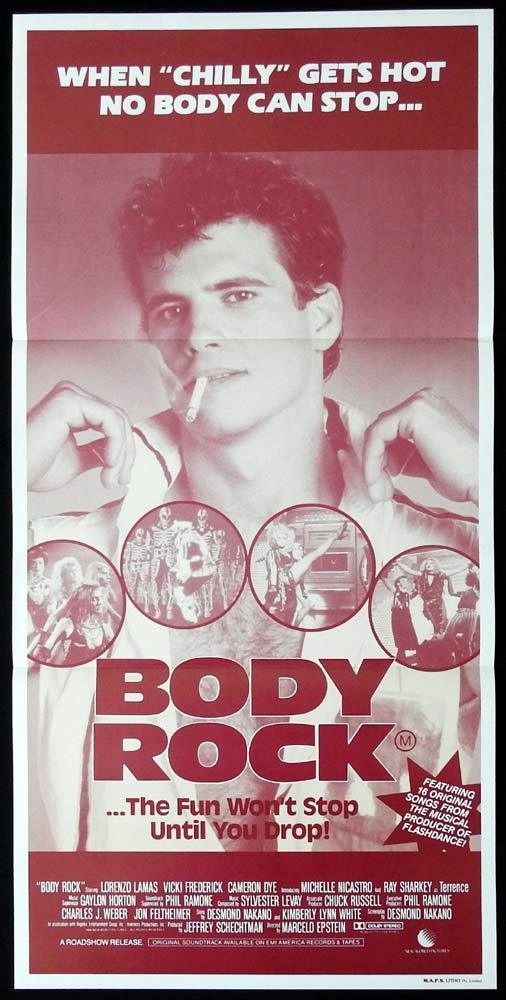 BODY ROCK Original Daybill Movie poster Lorenzo Lamas Ray Sharkey Seth Kaufman